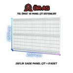 Ör-As Tel Örgü Ör - As Tel Örgü Yeşil Panel Çit Galvaniz Kaplama Yükseklik: 150 cm Genişlik: 250 cm Ürün 8 - Adet