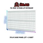 Ör-As Tel Örgü Ör - As Tel Örgü Yeşil Panel Çit Galvaniz Kaplama Yükseklik: 70 cm Genişlik: 250 cm Ürün 1 - Adet