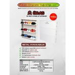 Ör - As Tel Örgü & Panel Çit Sistemleri Ayakkabılık (- Metal -) 3x4 Düşer Kapaklı 12 Çift Ayakkabı Dolabı Beyaz (108X90X16 Cm)