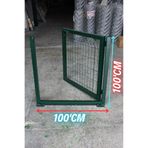 ÖR-AS TEL ÖRGÜ & PANEL ÇİT SİSTEMLERİ Yeşil Tel Çit Kapı - Panel Çit Tel Kapısı - Kanatlı Kapı (- 100 cm Yükseklik X 100 Cm Uzunluk -)