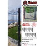 Ör-As Tel Örgü Panel Çit Takım ( 120 cm Yükseklik 20 mt Uzunluk ) + ( 120 x 100 Kapı -) - Antrasit - Gri