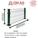 Ör-As Tel Örgü Panel Çit Takım 50 cm Yükseklik 250 cm Uzunluk - 1-Adet