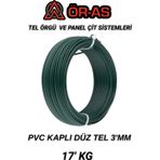 Ör-As Tel Örgü Pvc - KaplıDüz Tel - 3Mm Kalınlık(- 17 - Kg -)