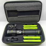 Or-g600 6000 Lümen Zoomlu Şarjlı El Feneri 4 6000 Mah Pil 3 Km Menzil Powerbank Özellikli Siyah