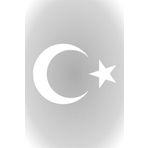 Oracal Beyaz Renk Türk Bayrağı Sticker Ay Yıldız Araba Oto Sticker 30 Cm X 22 Cm