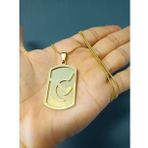 Orak Çekiç Künye Gold Renk 316L Paslanmaz Çelik Figür Kolye