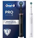 Oral-B 2'li Siyah & Beyaz Pro3 3900 Şarj Edilebilir Diş Fırçası Set