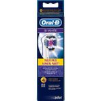 Oral-B 3D White 4'lü Şarjlı Orta Sertlik Diş Fırçası Yedek Başlığı 4'lü Paket Renkli Seçenekler