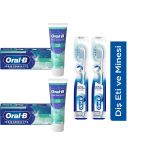 Oral-B 3D White Hafif Nane Macun 75 Ml Oral-B Pro Health Hassas Diş Minesi Ultra Ince Diş Fırçası 2 + 2 Adet