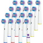 Oral B Braun ile Uyumlu Diş Fırçası Yedek Başlıkları, Oral-B 7000/Pro 1000/9600/5000/3000/8000 Elektrikli Diş Fırçası için 16 adet Profesyonel Elektrikli Diş Fırçası Başlıkları