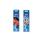 Oral-B Çocuklar Için Extra Yumuşak 2'li Mickey ve 2'li Cars Yedek Başlık