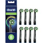 Oral-B Cross Action fırça başlığı, elektrikli diş fırçası, 8 adet paket, posta kutusu atmak için uygun, siyah