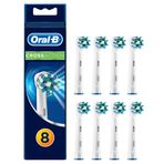Oral-B CrossAction Diş Fırçası Kafaları 8 Yedek Yedek Paket Elektrikli Şarj Edilebilir Diş Fırçası, Posta Kutusu Boyutlu Paket