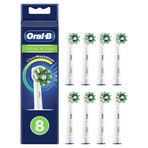 Oral-B CrossAction elektrikli diş fırçası için fırça başlığı, 8 adet, CleanMaximiser kıllı bütünsel ağız temizliği, Oral-B diş fırçaları için diş fırçası başlığı, posta kutusu uyumlu ambalaj