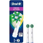 Oral-B Crossaction Elektrikli Diş Fırçası Yedek Fırça Başlıkları Dolum, 2 Ct (Ambalaj Değişebilir) - Renkli