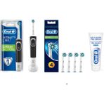 Oral-B D100 Black + 4'lü Yedek Başlık + 75 ml Diş Macunu