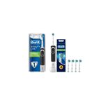 Oral-B D100 Cross Action Black Şarjlı Diş Fırçası+4'lü Yedek Cross Action