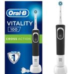 Oral-B D100 Vitality Cross Action Siyah+Beyaz Şarjlı Diş Fırçası