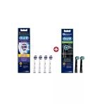 Oral-B Diş Fırçası Yedek Başlığı 3D White 4'Lü+Cross Siyah 2'Li