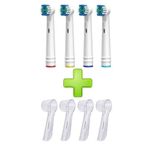 Oral B Diş Fırçasına Uyumlu 4'lü Yedek Başlık Ve 4 Adet Koruyucu Kapak