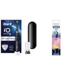 Oral-B iO - 5 Siyah Yapay Zeka Teknolojili Şarjlı/Elektrikli Diş Fırçası + Oral-B iO Gentle Care Siyah Diş Fırçası Yedek Başlığı 4 Adet