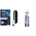Oral-B iO - 5 Siyah Yapay Zeka Teknolojili Şarjlı/Elektrikli Diş Fırçası + Oral-B iO Radiant White Beyaz Diş Fırçası Yedek Başlığı 4 Adet