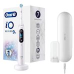 Oral-B iO 9 elektrikli diş fırçası / elektrikli diş fırçası devrim niteliğinde mıknatıs teknolojisi ve mikro titreşim, 7 temizleme programı, 3D diş yüzeyi analizi, renkli ekran ve şarj seyahat kılıfı, beyaz alabaster