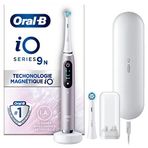 Oral-B iO9 Rose Quartz Şarjlı/Elektrikli Diş Fırçası, 2 Fırça Başlığı, Hızlı Manyetik Şarj Cihazı, Uzun Ömürlü Pil, Şarj Eden Seyahat Kabı, Yedek Başlık Kabı