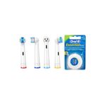Oral-B Oral - B Şarjlı Diş Fırçası Başlığı Uyumlu 4 Adet Yedek Başlık + Oral B Diş İpi