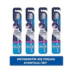 Oral-B Ortodontik Yumuşak Diş Fırçası (35 Soft) x 4 Adet Yumuşak Kıllı Set