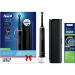 Oral-B PRO 3500 Siyah Şarjlı Diş Fırçası ve Yedek Başlık +2 Cross Across Yedek Başlık