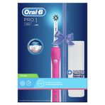 Oral-B PRO 750 elektrikli diş fırçası, CrossAction Takmalı Fırça, bonus paketi seyahat-ile, pembe