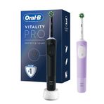 Oral-B Vitality Pro 2'li Siyah Lila Avantaj Paketi Şarjlı Elektrikli Diş Fırçası