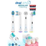 Oral White Cross Cleaning Çapraz Kıl Teknolojisi Oral-b Uyumlu 4 Adet Yedek Başlık
