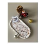 Orange Atelier Dekoratif Oval Beton Yılbaşı Takı Tabağı Mum Tabağı Organizer Yeni Yıl New Year Tabak