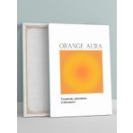 Orange Aura Soul, Turuncu Aura Manifest, Olumlama, Mantra, Spiritüel, Meditasyon Kanvas Tablo