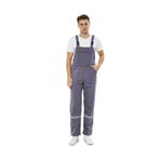 Orange Safety Gri Bahçıvan İş Tulumu Reflektörlü%100 Pamuk (2XL)