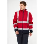 Orange Safety Softshell Mont Reflektörlü - Kırmızı - XL