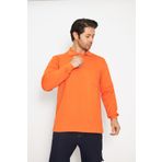 Orange Safety Turuncu Polo Yaka Uzun Kol Sweat T-shirt Kışlık