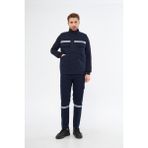 Orange Safety Yelek Pantolon 7/7 Gabardin %100 Pamuk Kapitoneli Reflektörlü Kışlık Lacivert