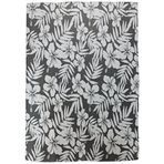 Orange Venue Çiçekli Baskılı Kilim, Tropik Çiçek Desenli, Yatak Odası Mutfak için Kaydırmaz Tabanlı Yolluk Yumuşak Yüzeyli Halı, 120x175 cm, Beyaz Gri
