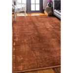 Oranj Rengi Vintage Bambu Altı Kaymaz Makine Dokuma Halı 80 X 150