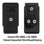 Oratek Canon E404-PG-46XL/CL-56XL Siyah-Renkli Yüksek Kapasite Tıpalı Muadil Dolabilen Kartuş Seti - Beyaz