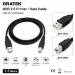 Oratek Canon İle Uyumlu I-Sensys LBP-223DW 1.5 Metre Yazıcı Kablosu - USB A To B Printer Cable | Tüm Markalara Uyumludur. 1.5mt