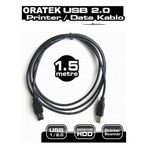 Oratek Canon İle Uyumlu Maxify GX7040 MC-G01 1.5 Metre Yazıcı Kablosu - USB A To B Printer Cable | Tüm Markalara Uyumludur. 1.5mt
