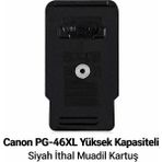 Oratek Canon Pixma E404 / PG-46XL Siyah Yüksek Kapasite Tıpalı Ithal Muadil Dolabilen Kartuş - Beyaz