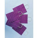 Orbak Kağıtçılık 1.kalite 18X8X24 cm (5 Adet) Mor Renk Beyaz Benekli Kraft Kağıt Çanta,hediye Poşeti,hediye Paketi - Kahverengi