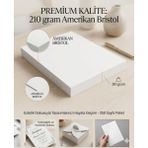 Orbak Kağıtçılık Amerikan Bristol Karton 50X70 cm 210 gr - 5ADET - 5 Adet - Beyaz