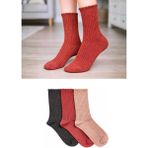 Orbis 3'lü Kadın Simli Fashion Ribli Çorap - 36 - 40 - Antrasit - Pembe
