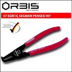 Orbis 57-190 180 mm 90 Derece Eğri İç Segman Pensesi